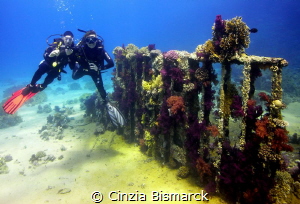 Kathrin&Stefan & the container of Yolanda Reef by Cinzia Bismarck 